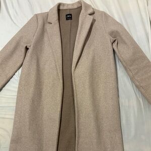 Zara Beige Coat (Used) 100% polyester